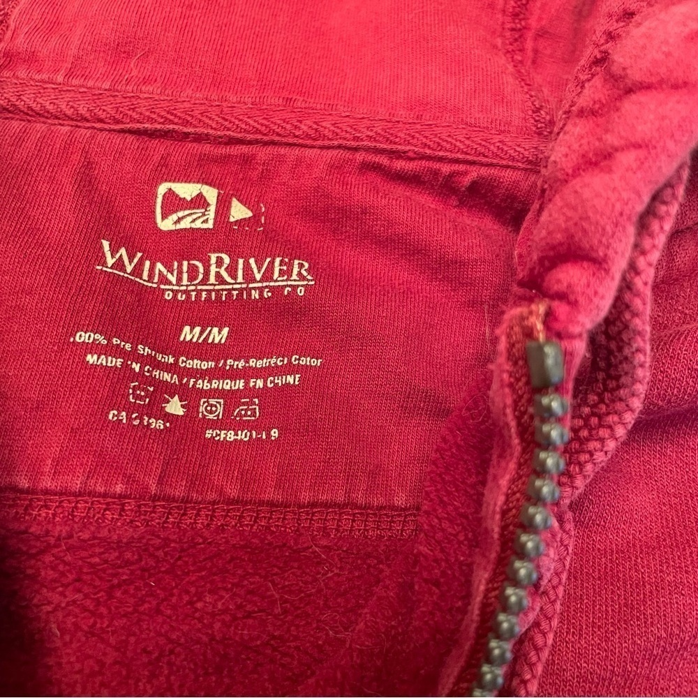 🍂 Men’s Wind River Red Quater-Zip Sweater Hoodie -  Size Medium 🧥 - Picture 12 of 15